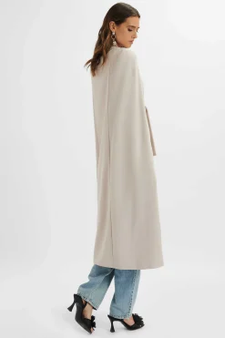 Lavish Alice Suiting<Alexia Longline Belted Cape Blazer In Stone
