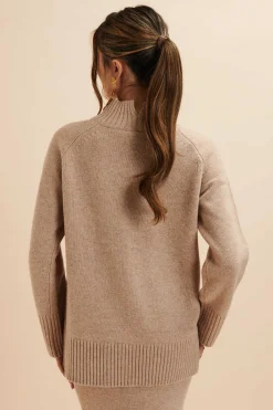Lavish Alice Knitted Separates<Amari Knitted Cashmere Blend Jumper In Beige