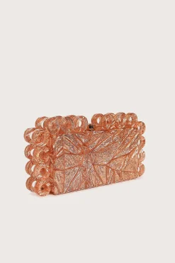 Lavish Alice Clutch Bags<Celeste Circular Textured Box Clutch Bag In Rose Gold