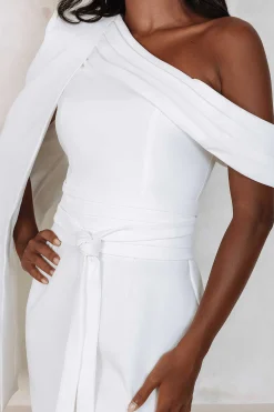 Lavish Alice Dresses<Diana Off Shoulder Cape Mini Dress In White