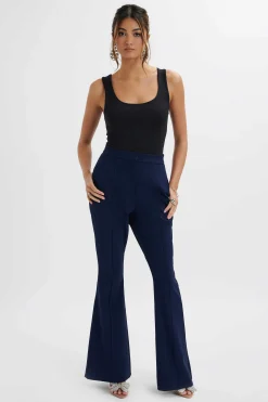 Lavish Alice Suiting<Emelie Fit & Flare Trousers In Navy