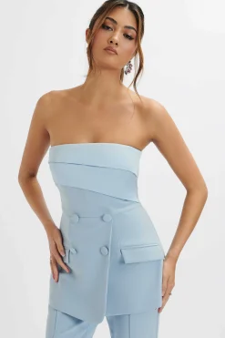 Lavish Alice Jumpsuits & Playsuits<Macie Bandeau Tailored Jumpsuit In Cornflower Blue