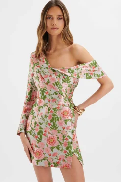 Lavish Alice Dresses<Presley One Shoulder Blazer Mini Dress In Jacquard