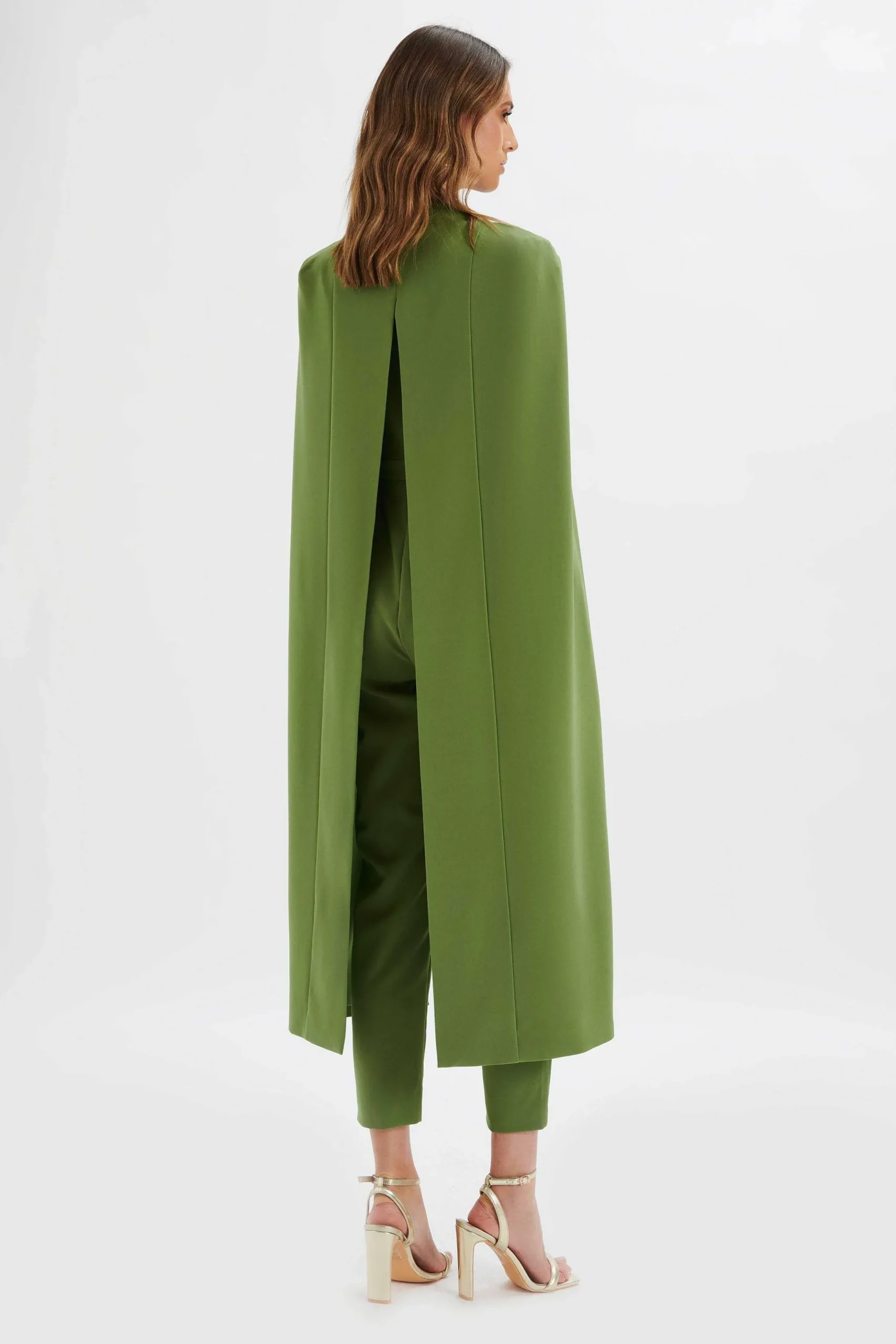 Lavish Alice Jumpsuits & Playsuits<Rayna Cape Style Tailored Jumpsuit In Green