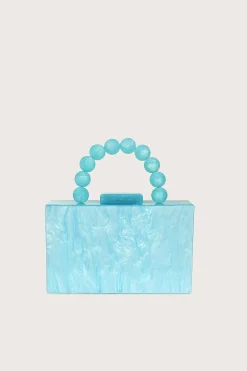 Lavish Alice Clutch Bags<Reya Bead Handle Marbled Box Clutch Bag In Blue