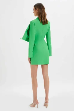 Lavish Alice Dresses<Rosalie Bow Detail Mini Blazer Dress In Green