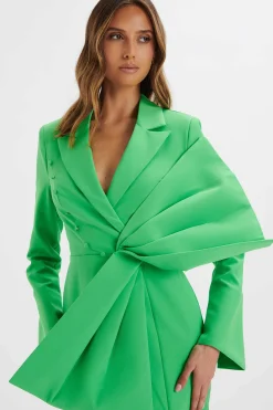 Lavish Alice Dresses<Rosalie Bow Detail Mini Blazer Dress In Green