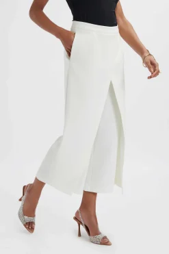 Lavish Alice Suiting<Siya Wrap Culotte Trousers In White