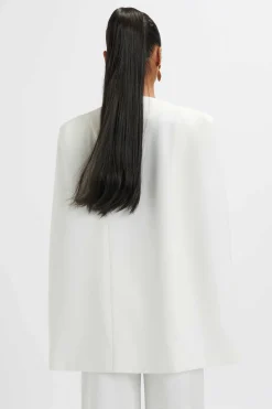 Lavish Alice Suiting<Zendaya Classic Cape Blazer Jacket In White